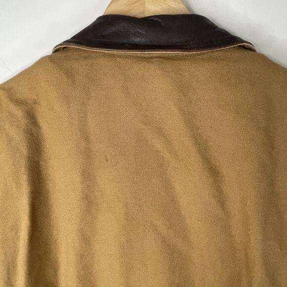 VTG Woolrich Tan Canvas Barn Chore Saddle Jacket Southwestern Wool Lining LRG - Picture 6 of 16